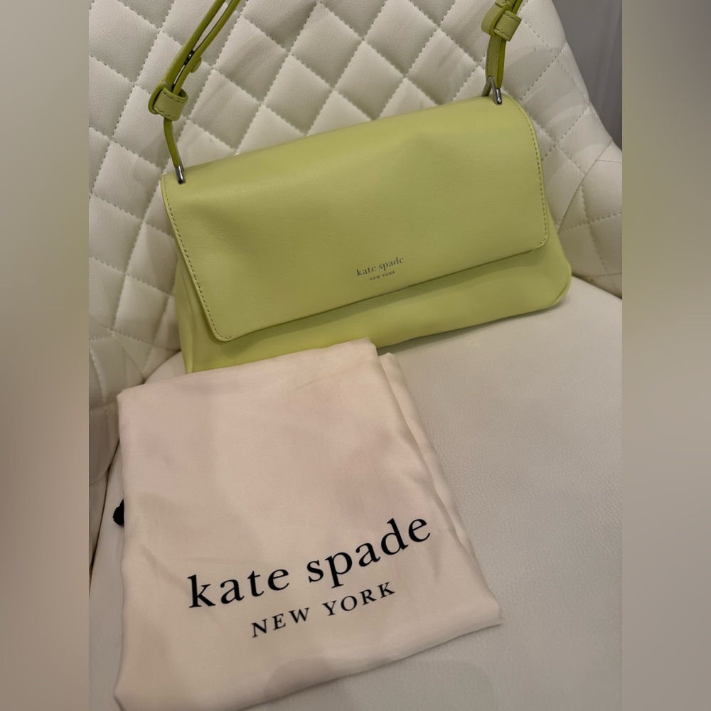 KATE SPADE NEW YORK green yellow grace convertible shoulder bag - Picture 7 of 7